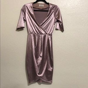 Satin Wrap Dress